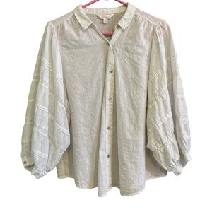 Peasant Lauren Conrad White Top XXL